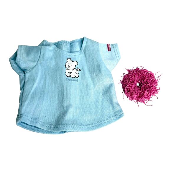 VTG American Girl Today Coconut Best Friend SHIRT & Ponytail Holder Fun Play Top - Picture 6 of 6